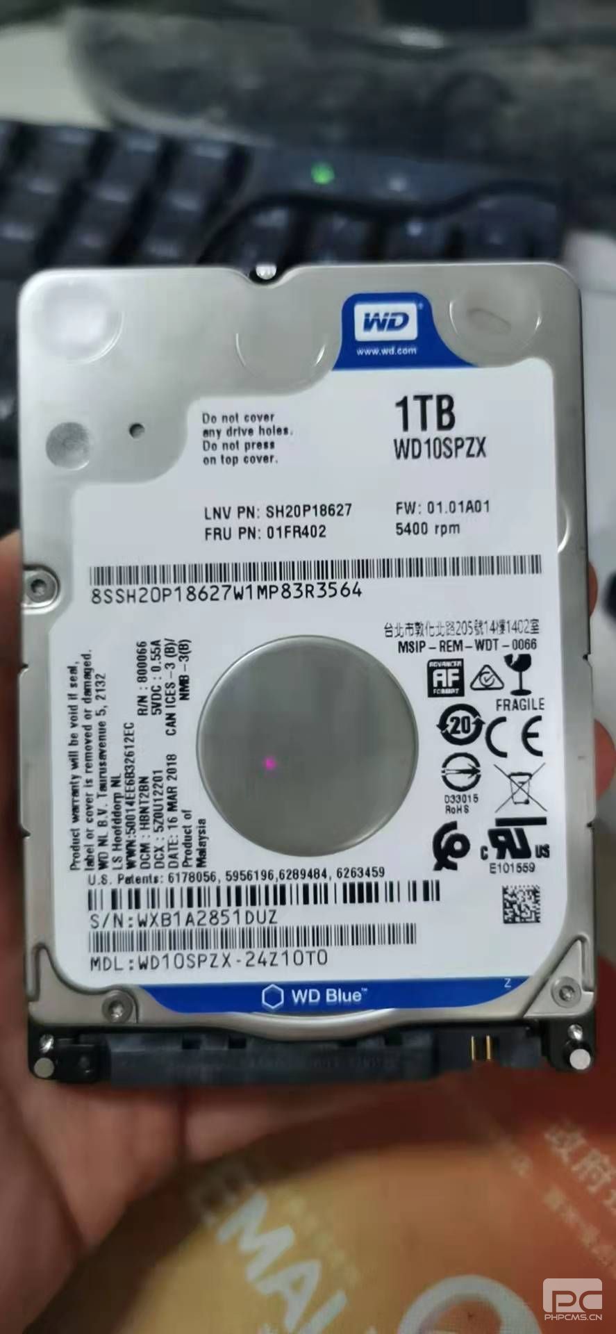 西部数据WD10SPZX 1TB - 成功案例- 数据恢复